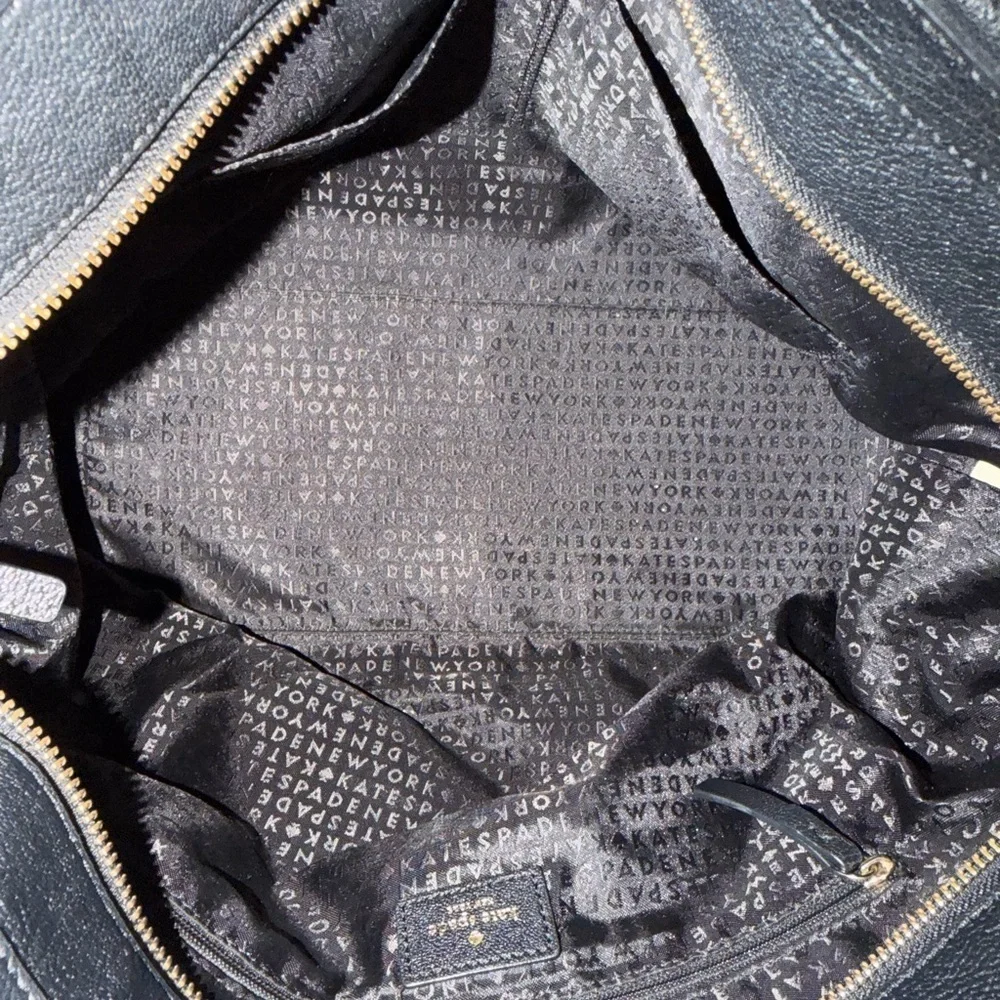 Kate Spade Black Leather Tote with Tassels